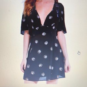 Free People Floral Mini A-Line Dress